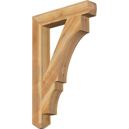 Ekena Millwork Balboa Craftsman Rough Sawn Bracket, Western Red Cedar, 4"W x 24"D x 36"H BKT04X24X36BOA04RWR